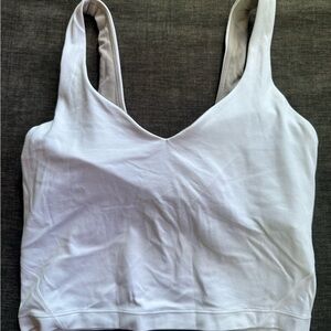 Lululemon White V-Neck Bra Intimates